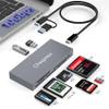 8-in-1 CFexpress Type B Card Reader with 10Gbps USB Ports*2, 10Gbps CF Express Reader hub for CFexpress Type B/SD/microSD/CF/XD/MS, Multi Reader Adapter Read 6 Cards and 2 USB Simultaneously view 1