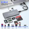 8-in-1 CFexpress Type B Card Reader with 10Gbps USB Ports*2, 10Gbps CF Express Reader hub for CFexpress Type B/SD/microSD/CF/XD/MS, Multi Reader Adapter Read 6 Cards and 2 USB Simultaneously view 3