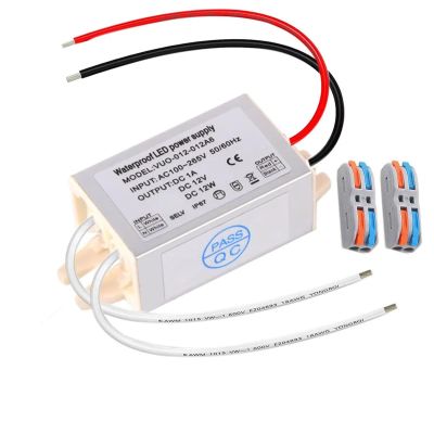 TTFDSUJUS Cabinet Light Driver DC 12V 1A G4 GY6.35 Strip Light Power Supply Puck Light Range Hood Light Driver Waterproof IP67
