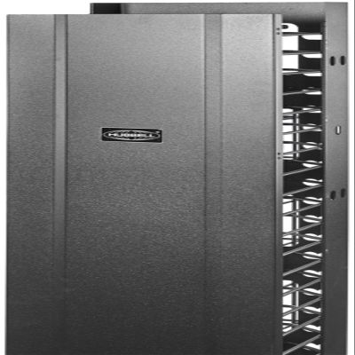 Hubbell - VM810 - M-Series Cable Manager, Vertical, Single-Sided, Steel, Black, 84 H x 8 W x 10 in. D, (Each)