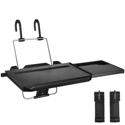 Adjustable Steering Wheel Laptop Desk with Drawer, Tablet Slot and Cup Holder for Work, Eating, Drinking in Car, Crafted from Premium ABS Material