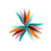 5 Colors 3 Blade/Tri-Blade Propeller Props FPV Brushless Motor Compatible for FPV Racing Drone(2Pairs Tiger Orange) view 2