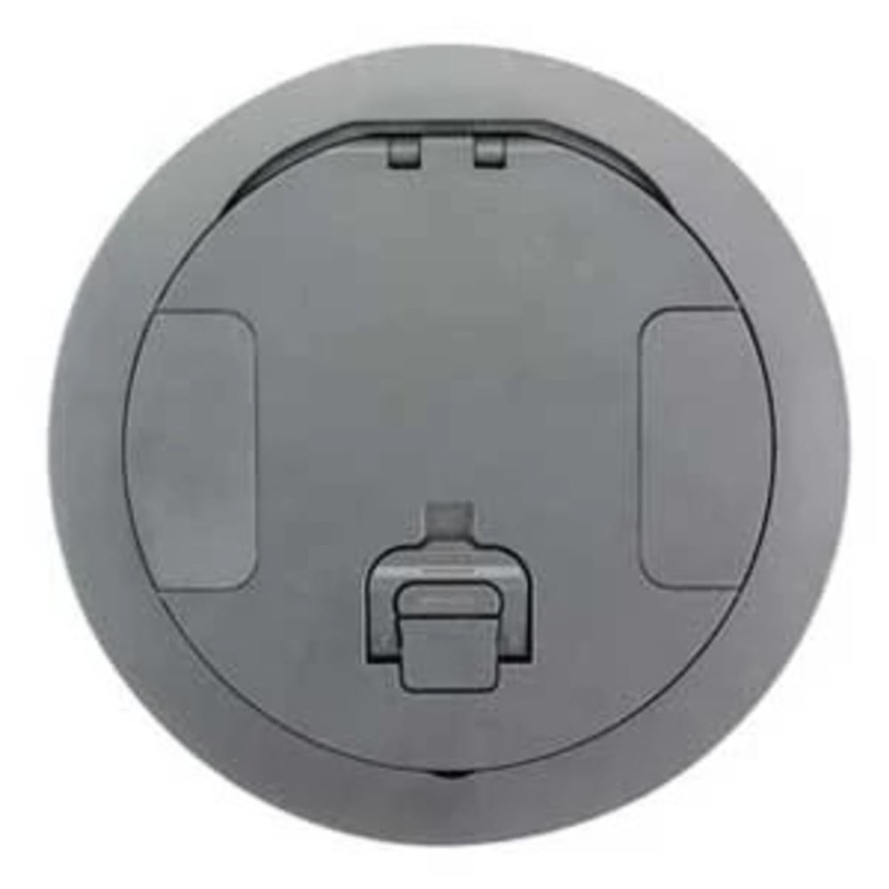 Hubbell - S1R8CVRGRY - Hubbell Premise Wiring Recessed 8 Series, Cover Assembly, Gray Powder Coat Finish - Poke Thru