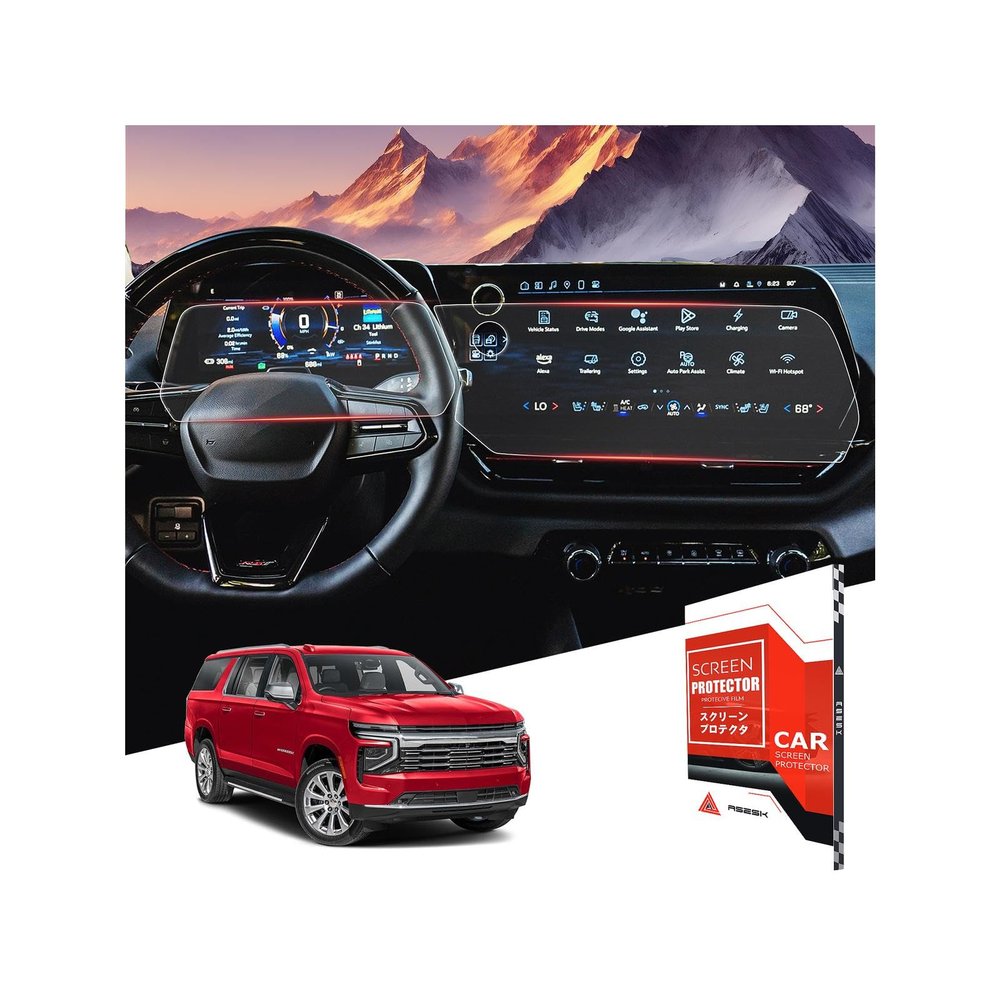ASZSK For 2PCS Matte Anti Glare Tempered Glass 2025 2026 Chevrolet Suburban 17.7 Inch Touchscreen & 11 Inch Dashboard Screen Protector - Suburban (LS/LT/RST/Z71/Premier/High Country) Accessories