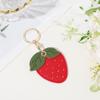 SOFPLATE 1Pc Fruit Leather Keychain Cute Strawberry Keychain Charms Door Entry Key Fob Holder Protective Cover with Key Ring for GPS Tracker Smart Tag Access Control Card RFID Proximity Token Women view 3