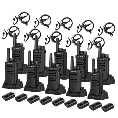 Retevis MateTalk P4 Digital Walkie Talkies, DMR & Analog Dual Mode, Secure Call, Group Call, Type-C, 12H Runtime, Waterproof DMR 2 Way Radios for Warehouse Logistics Church(10 Pack)