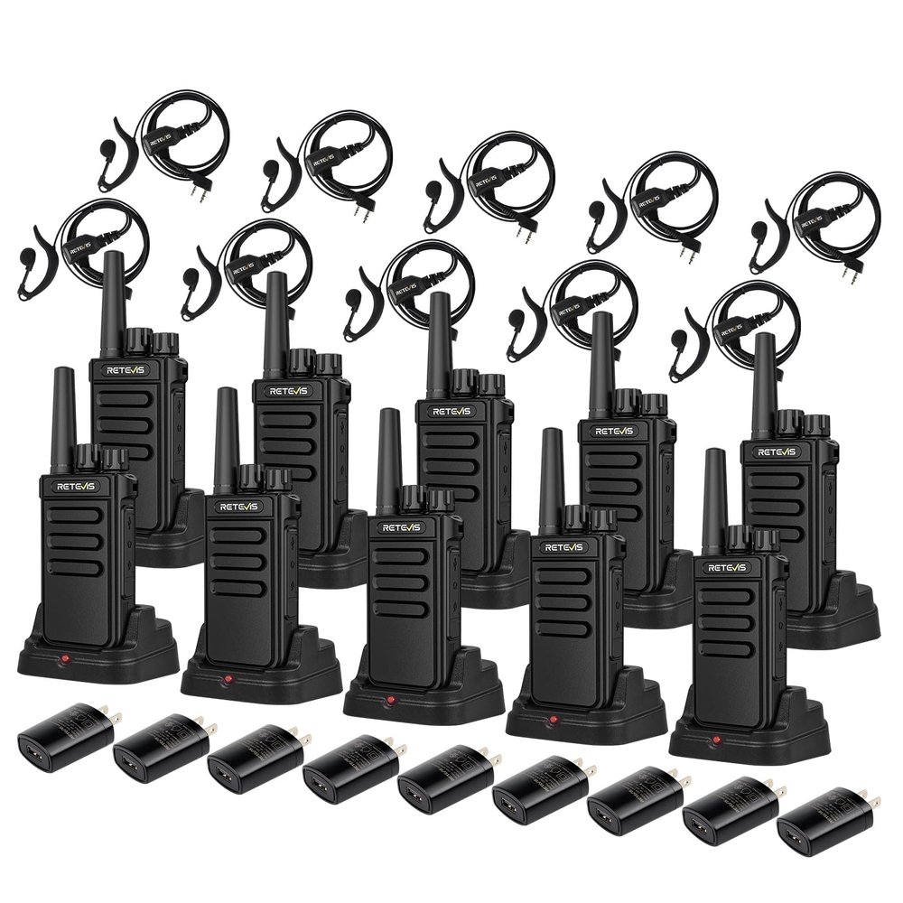 Retevis MateTalk P4 Digital Walkie Talkies, DMR & Analog Dual Mode, Secure Call, Group Call, Type-C, 12H Runtime, Waterproof DMR 2 Way Radios for Warehouse Logistics Church(10 Pack)