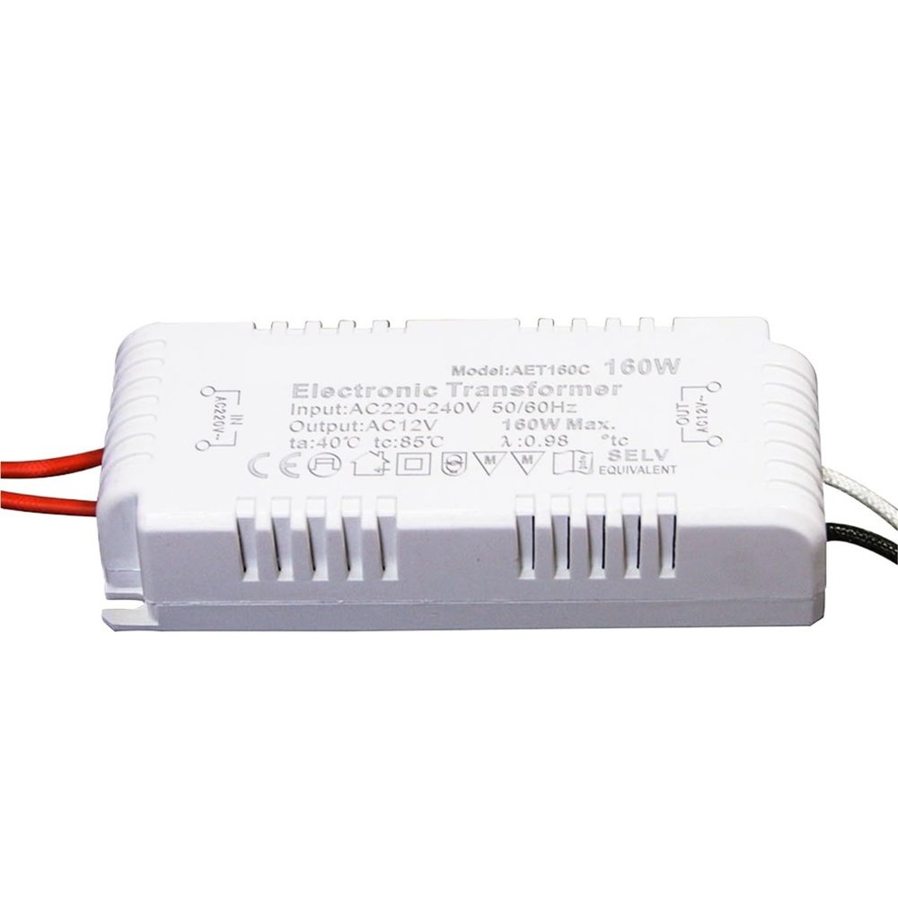 TTFDSUJUS Dimmable 120W 160W 180W 200W AC220V to AC12V Electronic Transformer for G4/G5.3 MR16 Quartz Lamp Halogen Lamp Crystal Lamp(180W)