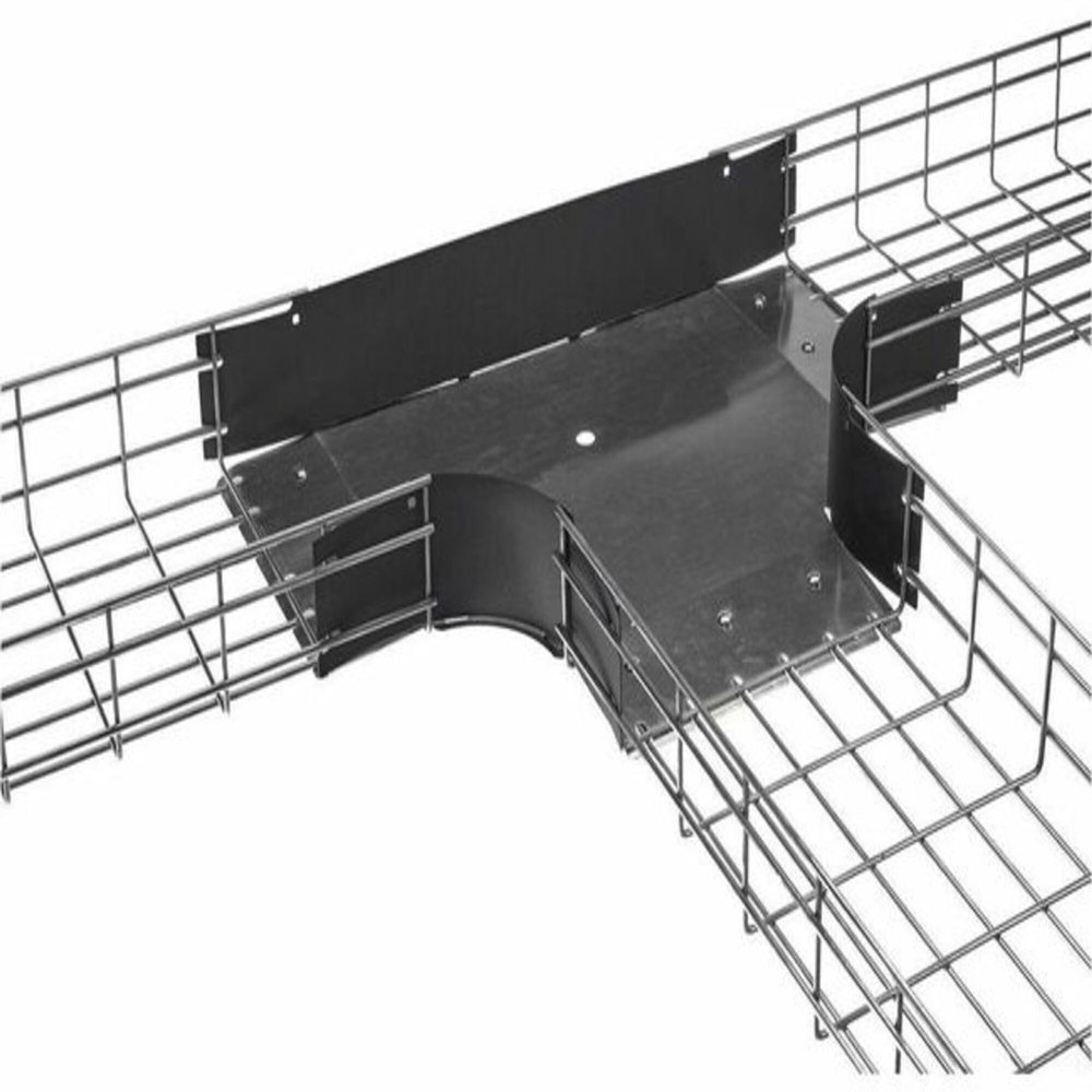 Hubbell - HBTT0204 - Hubbell Premise Wiring Wire Basket Tray, Radius Tee, 2 High X 4 Width, Pre-Galvanized - Wire Basket