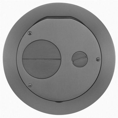 Hubbell - S1R6FFCVRGRY - Hubbell Premise Wiring Furniture Feed 6 Series, Furniture Feed Cover, Gray Powder Coat - Poke