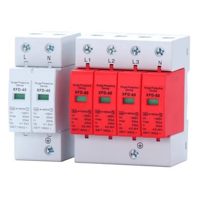 1PCS 1P 2P 3P 4P House Lightning Surge Protector Protective Low-Voltage Arrester Device 380V Lightning Protection Device(2,60KA)