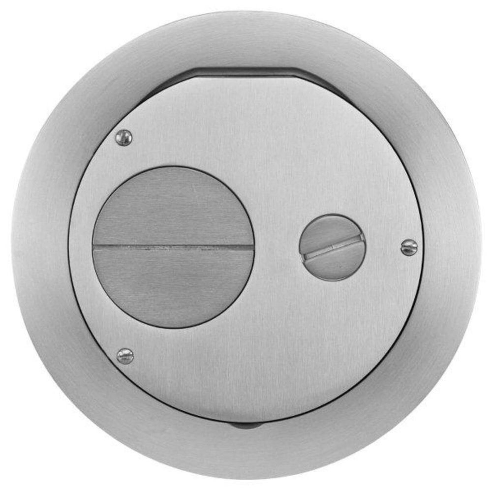 Hubbell - S1R6FFCVRALU - Hubbell Premise Wiring Furniture Feed 6 Series, Furniture Feed Cover, Brushed Aluminum Cover -