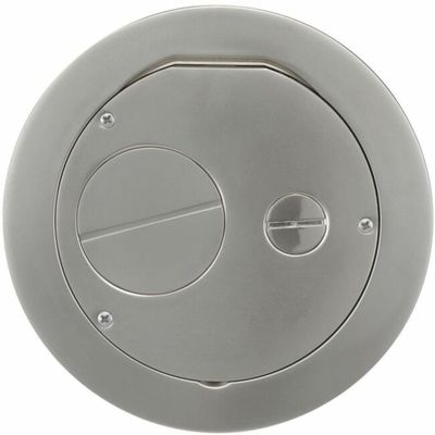 Hubbell - S1R6FFCVRNKL - Hubbell Premise Wiring Furniture Feed 6 Series, Furniture Feed Cover, Satin Nickel Plated -