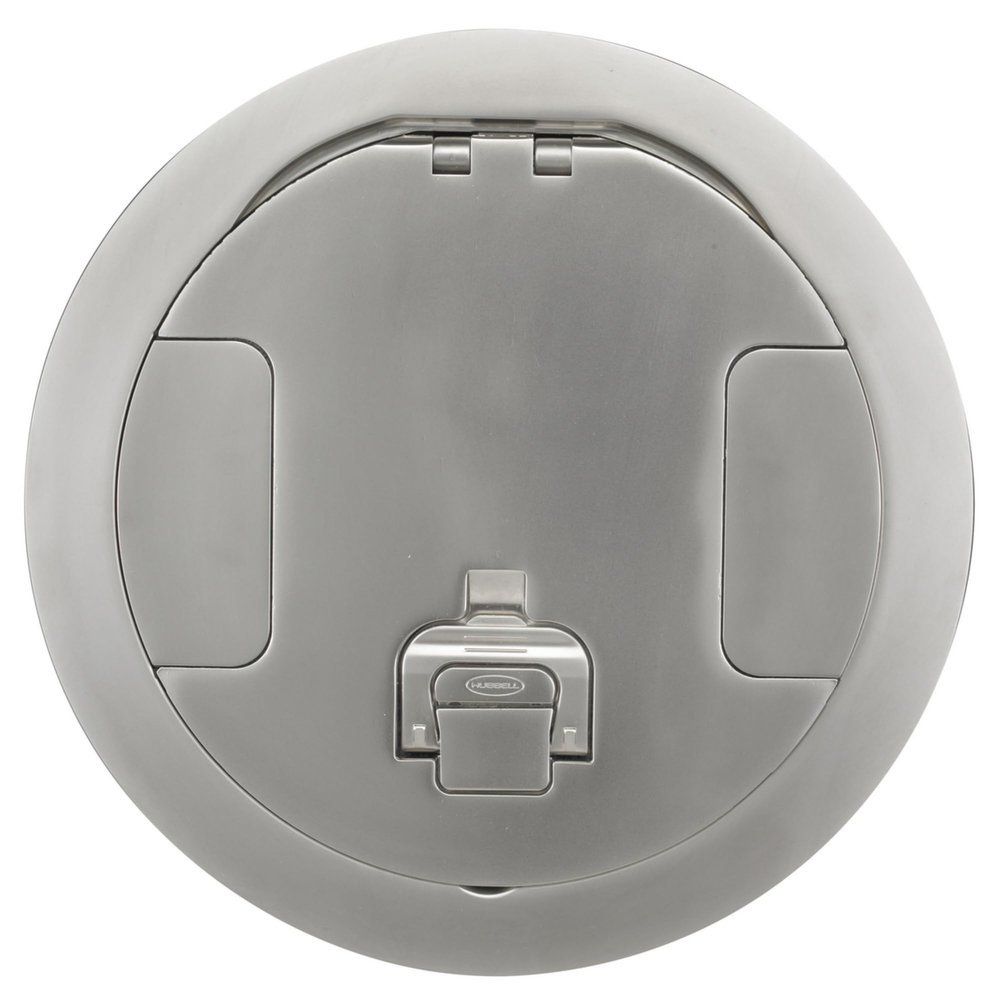 Hubbell - S1R8CVRNKL - Hubbell Premise Wiring Recessed 8 Series, Cover Assembly, Nickel Plated Finish - Poke Thru Cover