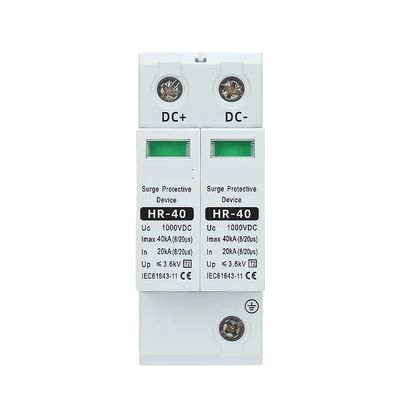 2P DC SPD Surge Protection Device for Photovoltaic Solar Systems Lightning Protection 500V 600V 800V 1000V(500V)