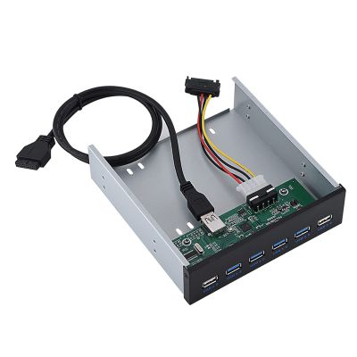 USB Front Panel Hub with 6 Interfaces, Plug and Play Design for Quick Setup, Ideal for Desktop PC Upgrades USB2.0 Front Panel USB3.0