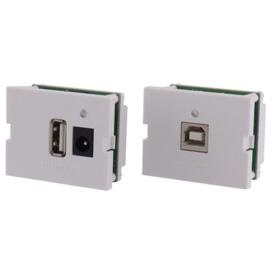 Hubbell - IMU11015W - Hubbell IMU11015W USB Connector, 2.0 TR/TX Kit, A/B, 110-Terminals, 1.5U, White