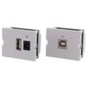Hubbell - IMU11015W - Hubbell IMU11015W USB Connector, 2.0 TR/TX Kit, A/B, 110-Terminals, 1.5U, White view 1