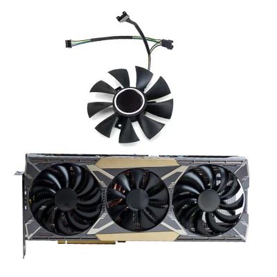 100MM 87MM DC12V 4PIN GAA8S2U FDC10H12D9-C GPU Fans for PowerColor RX 5600XT 5700XT 5700 X Graphics Card Cooling Fan (Fan-B)