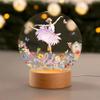callie Acrylic Night Light Name Plate Personalized, Custom Cute Fox Deer Turtle Forest Animal with Wooden Base Bedroom Decor, Birthday Gifts Kid Gifts for Family (Beautiful Ballet Girl) view 2