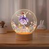 callie Acrylic Night Light Name Plate Personalized, Custom Cute Fox Deer Turtle Forest Animal with Wooden Base Bedroom Decor, Birthday Gifts Kid Gifts for Family (Beautiful Ballet Girl) view 3
