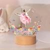 callie Acrylic Night Light Name Plate Personalized, Custom Cute Fox Deer Turtle Forest Animal with Wooden Base Bedroom Decor, Birthday Gifts Kid Gifts for Family (Beautiful Ballet Girl) view 4