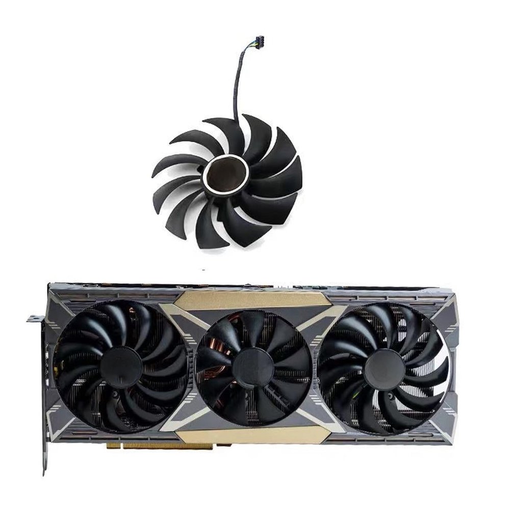 100MM 87MM DC12V 4PIN GAA8S2U FDC10H12D9-C GPU Fans for PowerColor RX 5600XT 5700XT 5700 X Graphics Card Cooling Fan (Fan-A)