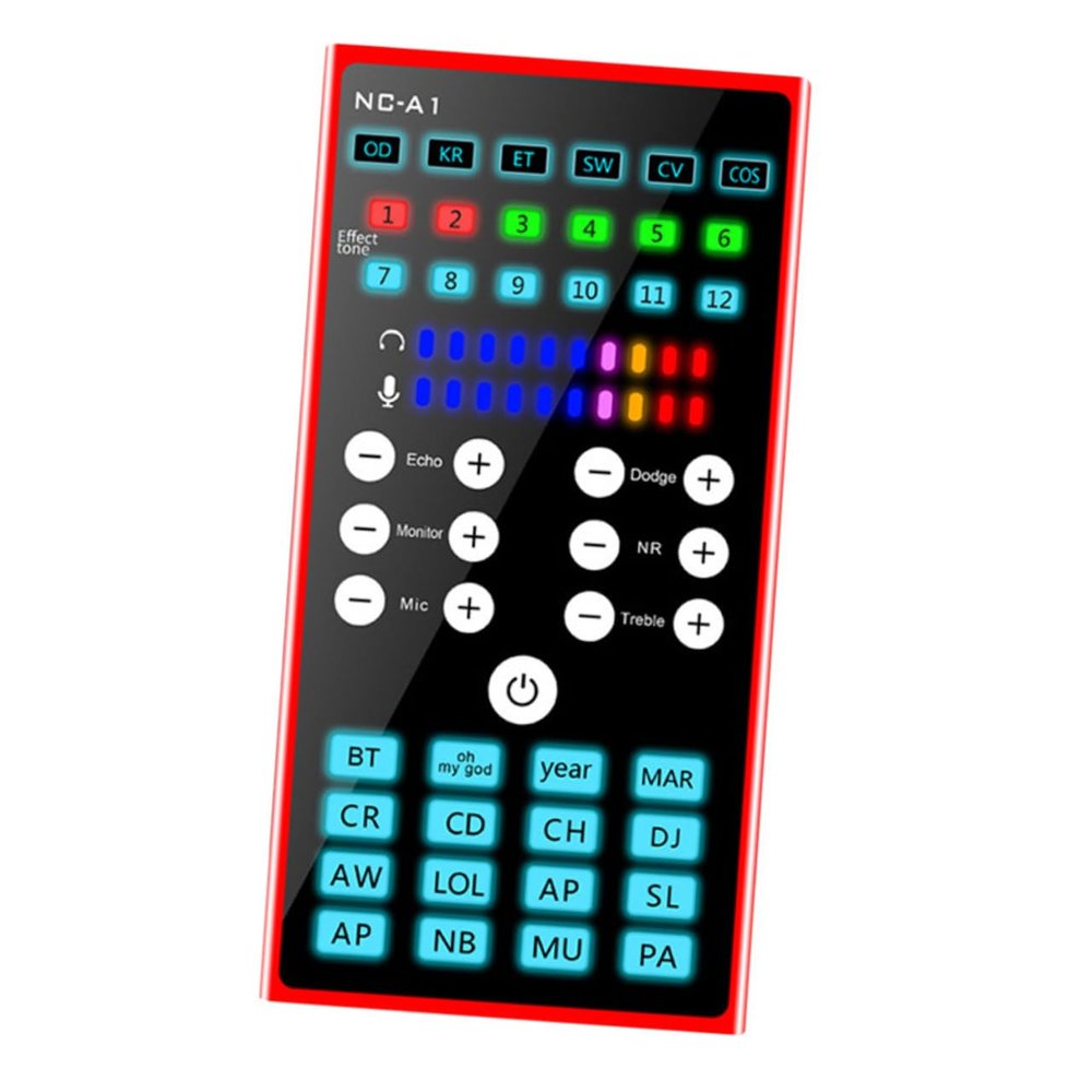 NUOBESTY 1pc Live Sound Phone Sound Card Noise Reduction Dj Mixer for Streaming