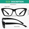 Eyekepper 6 Pack Metalless Blue Light Blocking Reading Glasses with Screwless Spring Hinges Cat Eye Computer Readers for Women +1.25 view 3