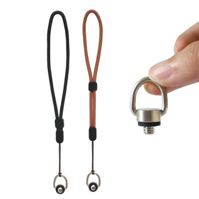 2 Pack Camera Wrist Strap Lanyard with D Ring Screws Hinged Holder with Rubber Washer for Quick Release Sling Attachment, Stainless Steel 1/4"-20 Thread, for Insta360, DJI Osmo Pocket 3, Tripod DSLR
