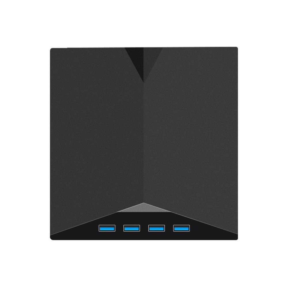 7-in-1 External CD/DVD Drive for Laptop, Portable Burner with SD/TF Card Reader & 4-Port USB Hub