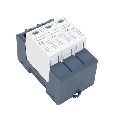 Photovoltaic DC SPD 3P 600V 1000V 1500V 40KA Surge Protector Protective Device Lightning Protection Din Rail T1+T2(3P 600VDC)
