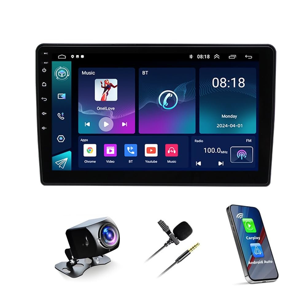 10 inch Car Radio Stereo for Ford F150 2004-2008 F250 F350 2006-2014,Double Din for F150 F250 Touchscreen Head Unit with Wireless Carplay Android Auto,GPS,Bluetooth,WiFi,FM,SWC,Backup Camera - 2G+32G