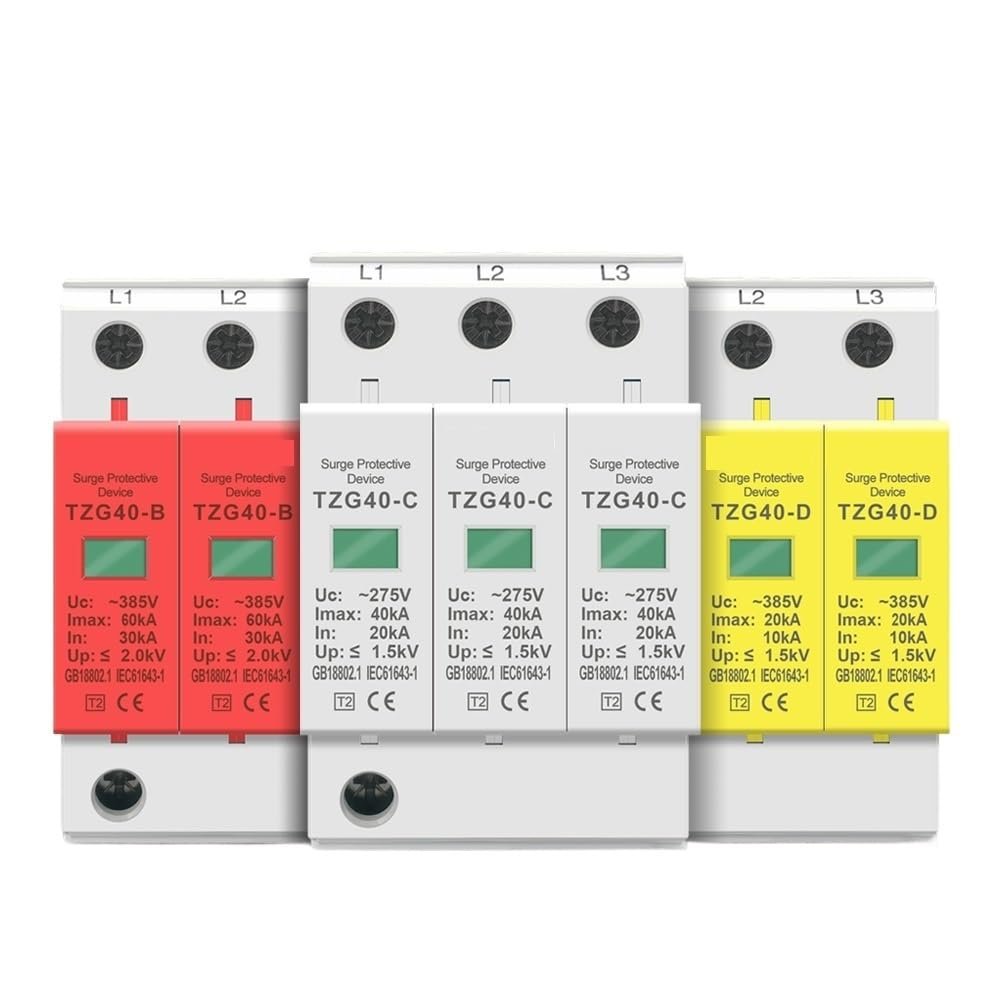 AC 3P 10-20KA 20-40KA 30-60KA 275V 385V House Surge Protector Protective Low-Voltage Arrester Device(420V,30-60KA)