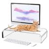 Acrylic Cat Keyboard Protector|Keyboard Attachment For Cat Owners|2 In 1 Laptop Keyboard Bridge Protector And Monitor Stand|Clear Riser With Non-Slip Base Prevent Cats From Touching Keyboard (L) view 2