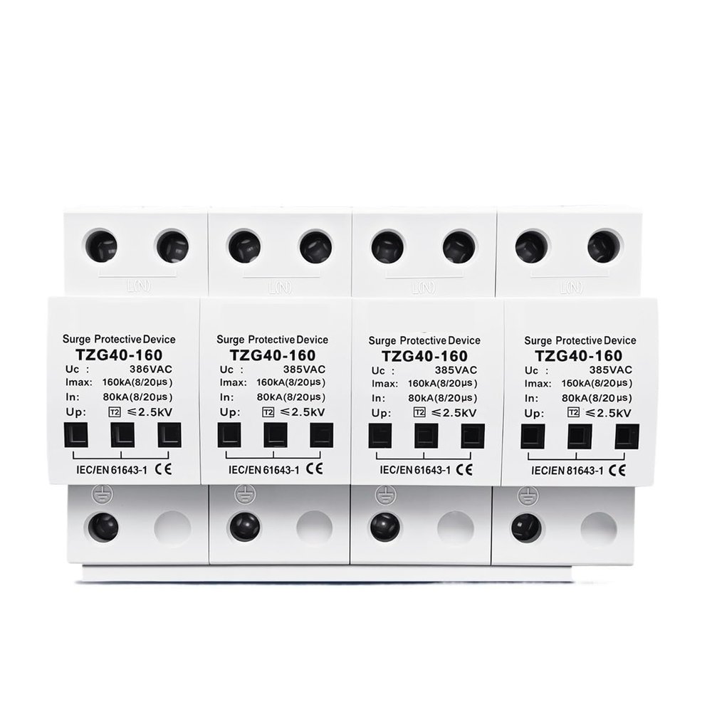 385V AC SPD 4P 120KA 160KA 200KA Surge Protective Device High Current Din Rail T2(160KA)