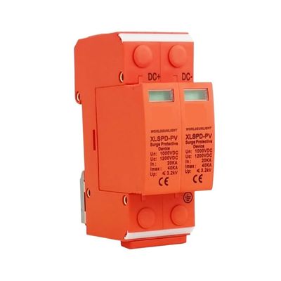 DC SPD 20KA~40KA 1000VDC 2P House Surge Protector Protection Protective Low-Voltage Arrester Device(2P 500VDC)