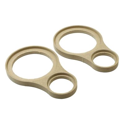 Edinstry 2pcs Car Speaker Spacer Stereo Mount Adapter Ring Bracket Wooden 3.1inch 2.1inch ID