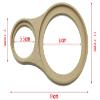 Edinstry 2pcs Car Speaker Spacer Stereo Mount Adapter Ring Bracket Wooden 3.1inch 2.1inch ID view 2