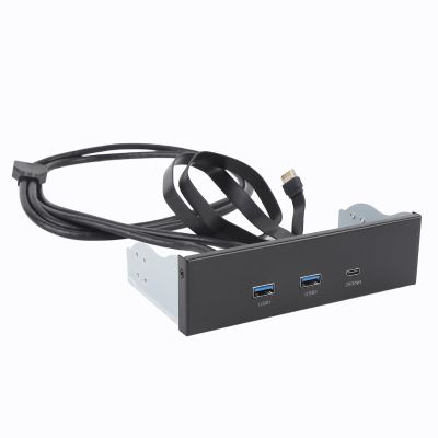USB 3.2 Front Panel Hub, High Speed Data Transfer, Type C Hub for PC, Simple Installation for Home Office, Professionals, Students