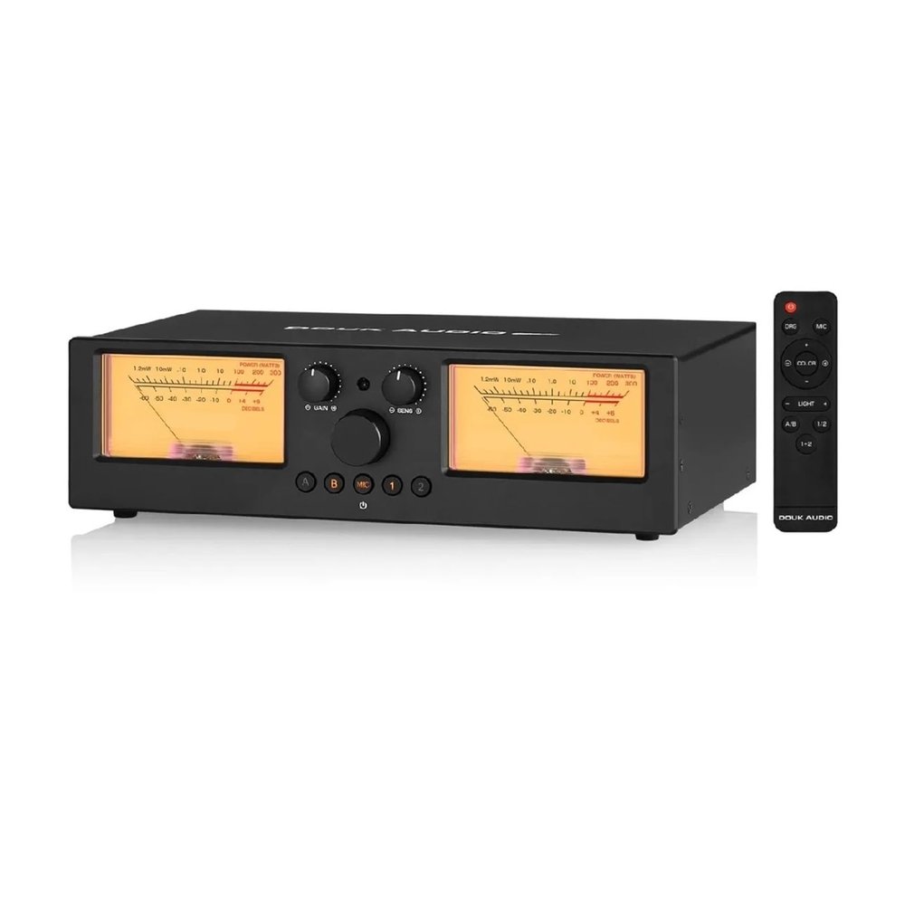 VU3PRO Amp/Speaker Selector with VU Meter 2 in 2 Out Switcher Box