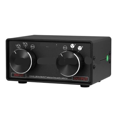3 in 3 Out XLR Balanced/RCA Stereo Converter Audio selector Box Passive preamplifier for Home Amplifier