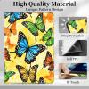 HEAKIERG Case for Amazon Fire HD 10 (9th/7th/5th Generation, 2019/2017/2015 Release) 10.1" Tablet, PU Leather Stand Shell Multiple Viewing Angles Protective Cove for Woman Men, Yellow Butterfly view 3