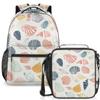 Kuquteed Colorful Sea Shell Lunch Backpack Ocean Conch Laptop Backpacks Set with Insulated Cooler Lunch Box Leak Proof Lunch Bag for Women Men Work Camping Travel Daypack view 1