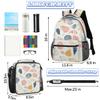Kuquteed Colorful Sea Shell Lunch Backpack Ocean Conch Laptop Backpacks Set with Insulated Cooler Lunch Box Leak Proof Lunch Bag for Women Men Work Camping Travel Daypack view 2