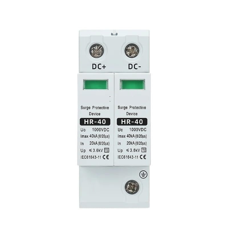 2P DC SPD Surge Protection Device for Photovoltaic Solar Systems Lightning Protection 500V 600V 800V 1000V(600V)