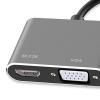 Keenso Type C to VGA Converter Simultaneous Connection 4K 30Hz for Office and Home Entertainment Aluminium Alloy Copper PVC (Gray) view 2