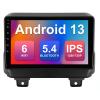2+32G 9-inch Android 13 Car Stereo for Jeep Wrangler JL Gladiator 2018-2021 IPS Touchscreen Screen Car Radio with Carplay & Android Auto Support Backup Camera GPS FM Navi BT SWC view 1