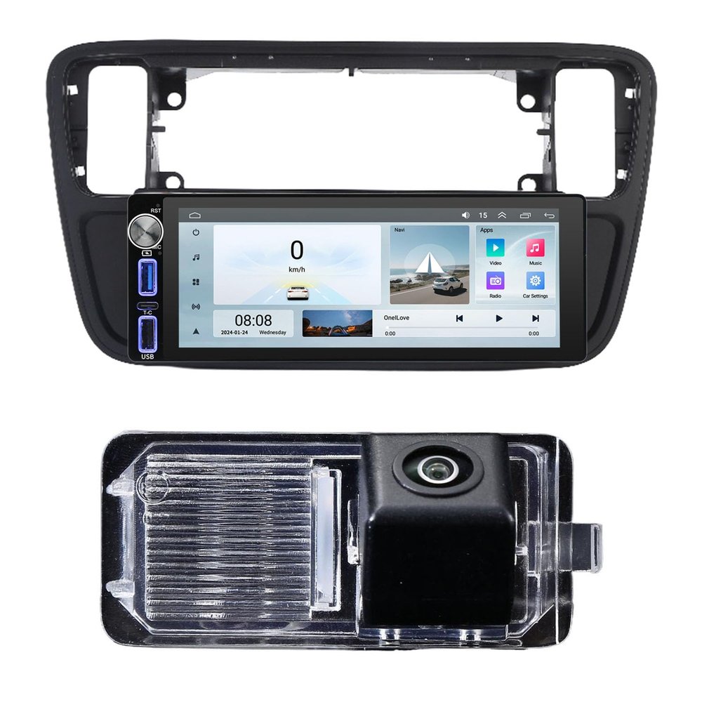 6.9 inch Car Radio GPS Navigation CarPlay/Android Player + HD Auto Rear View Camera, for VW UP! e-up! e-Load Up 121 122 123 BL1 BL2 BL3/Seat lbiza lV4 IV IV5 IV ST Sportcoupe 6J 6J1 6J5 6P1 6P5