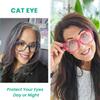Eyekepper Metalless Screwless Blue Light Blocking Reading Glasses Spring Hinges Oversized Cat Eye 6 Pack Women's Readers +1.50 view 2